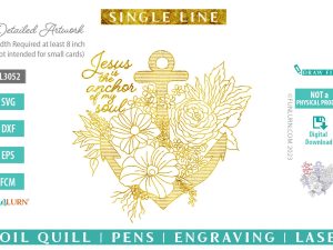 Jesus is the anchor of my soul Single Line svg